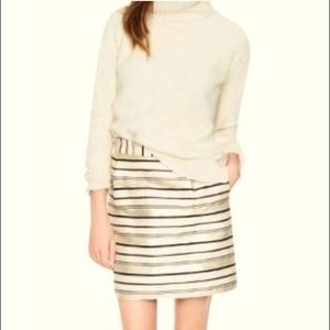 J crew metallic stripe skirt, size 6